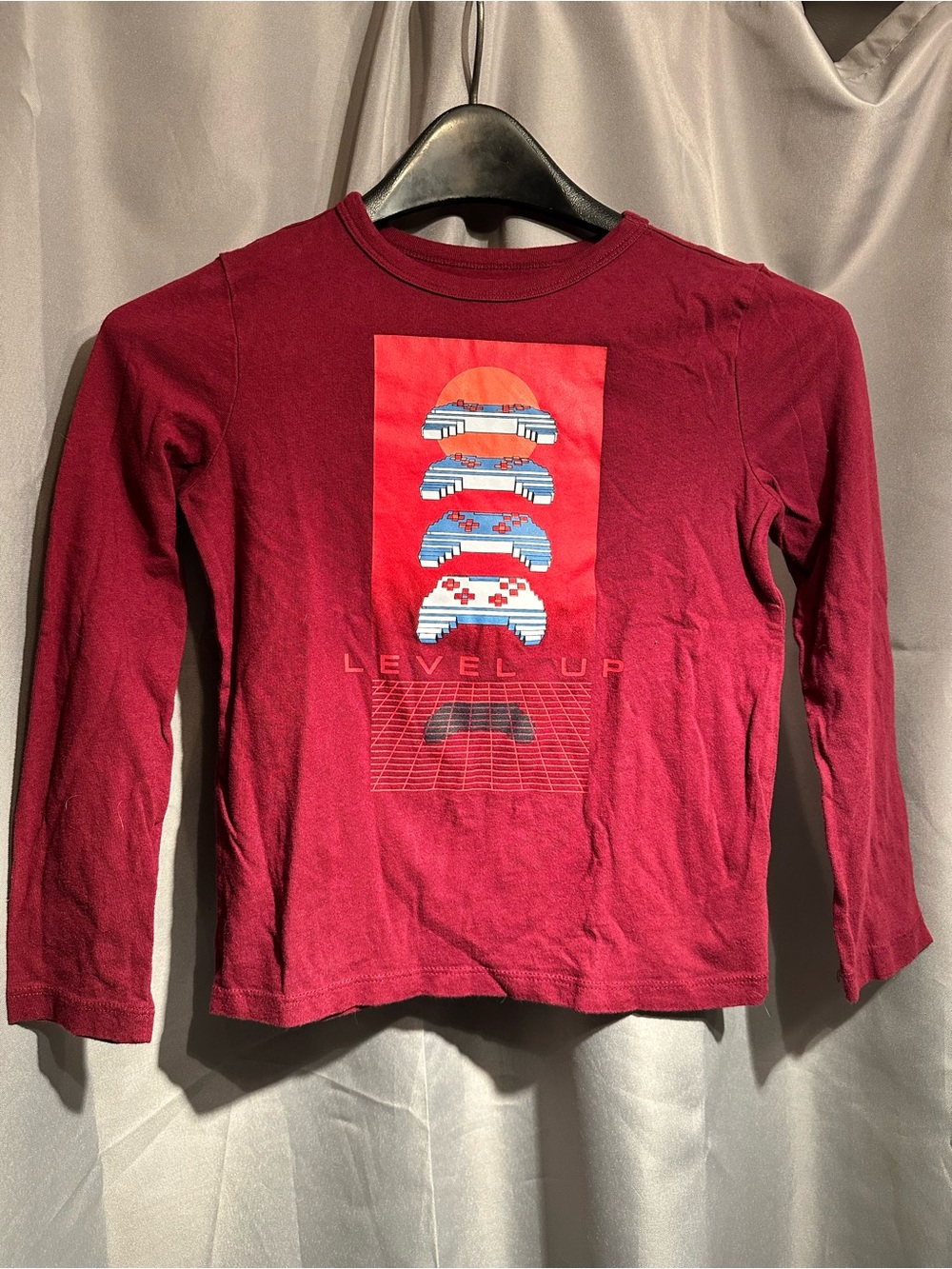 Gap Kids 'Level Up' Graphic Long-Sleeve Tee - Red